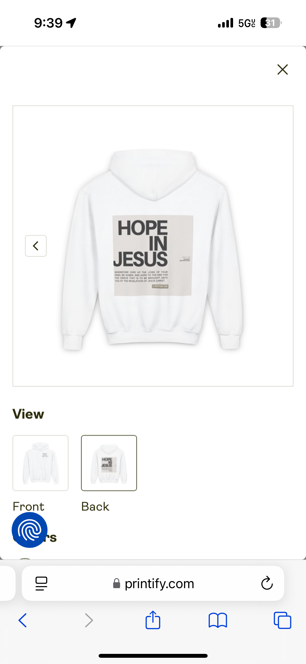 Hope in Jesus (zeal hoodie design)